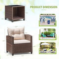Devoko 3 Pieces Patio Furniture Set PE Rattan Wicker Patio Set with Two Outdoor Chairs and Table Upgraded Patio Chairs and Tabl