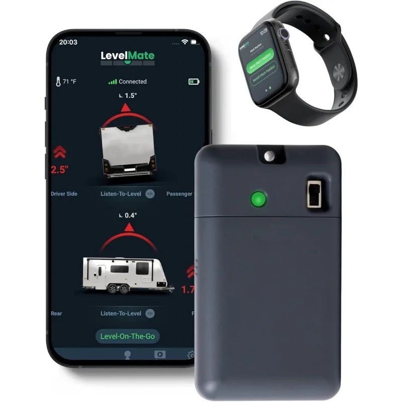 LevelMateMAX Wireless RV Leveling System, Bluetooth Leveler For Campers, Must-Have Accessory For Travel