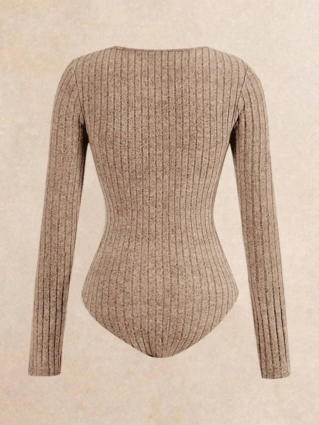 Ribbed 2-Piece Set: Long Sleeve Bodysuit & Wide Leg Pants for Casual Loungewear, Autumn Winter