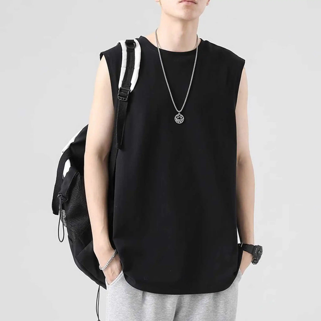 Men's Tank Top Sets 2026 Summer Thin Quick Dry men's tracksuit beach  crewneck jogging set sports oversize Breathable seaside