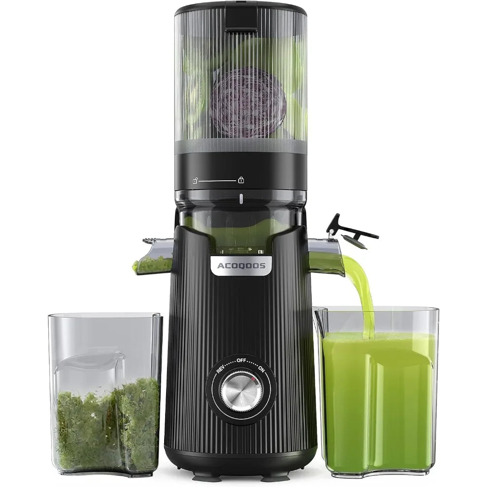 Juicer Machines, 5.3" Wide Chute for Whole Fruit and Vegetable,1.8L Auto-Feed Time-Saver, Slow Masticating High Yield