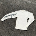Y2K retro high street design loose gun color round neck sweater gothic punk rock fashion cartoon sweater casual Harajuku sweater