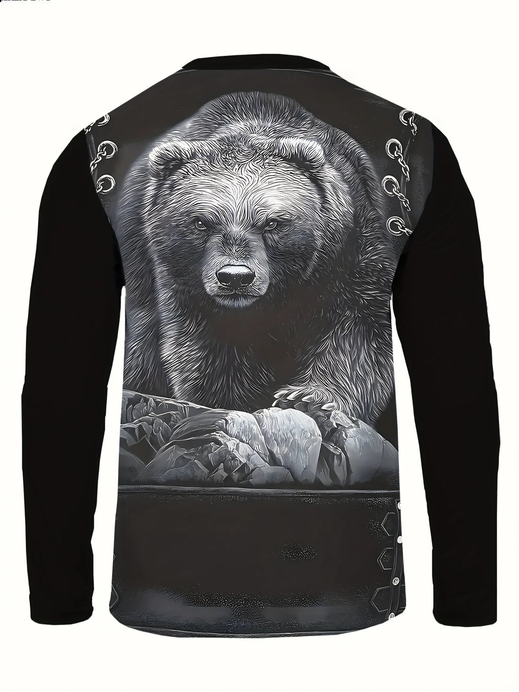 Men's 3D Digital Print Long Sleeve T-Shirt Casual Imitation Zipper Leather Pattern Breathable Novelty T-Shirt 2026 Gift Choice
