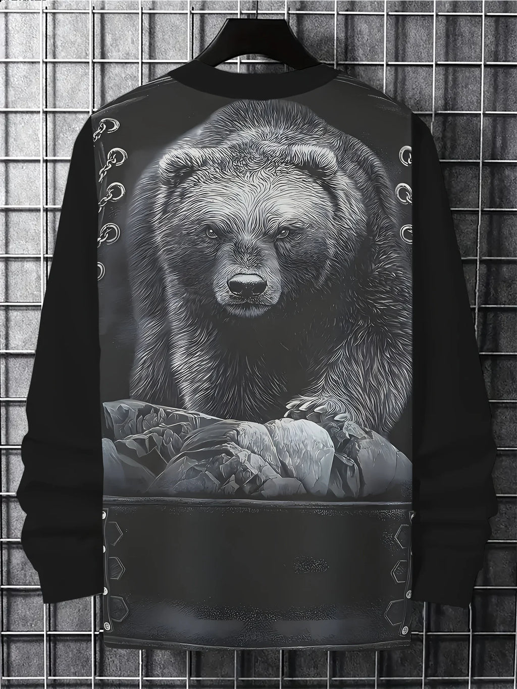 Men's 3D Digital Print Long Sleeve T-Shirt Casual Imitation Zipper Leather Pattern Breathable Novelty T-Shirt 2026 Gift Choice