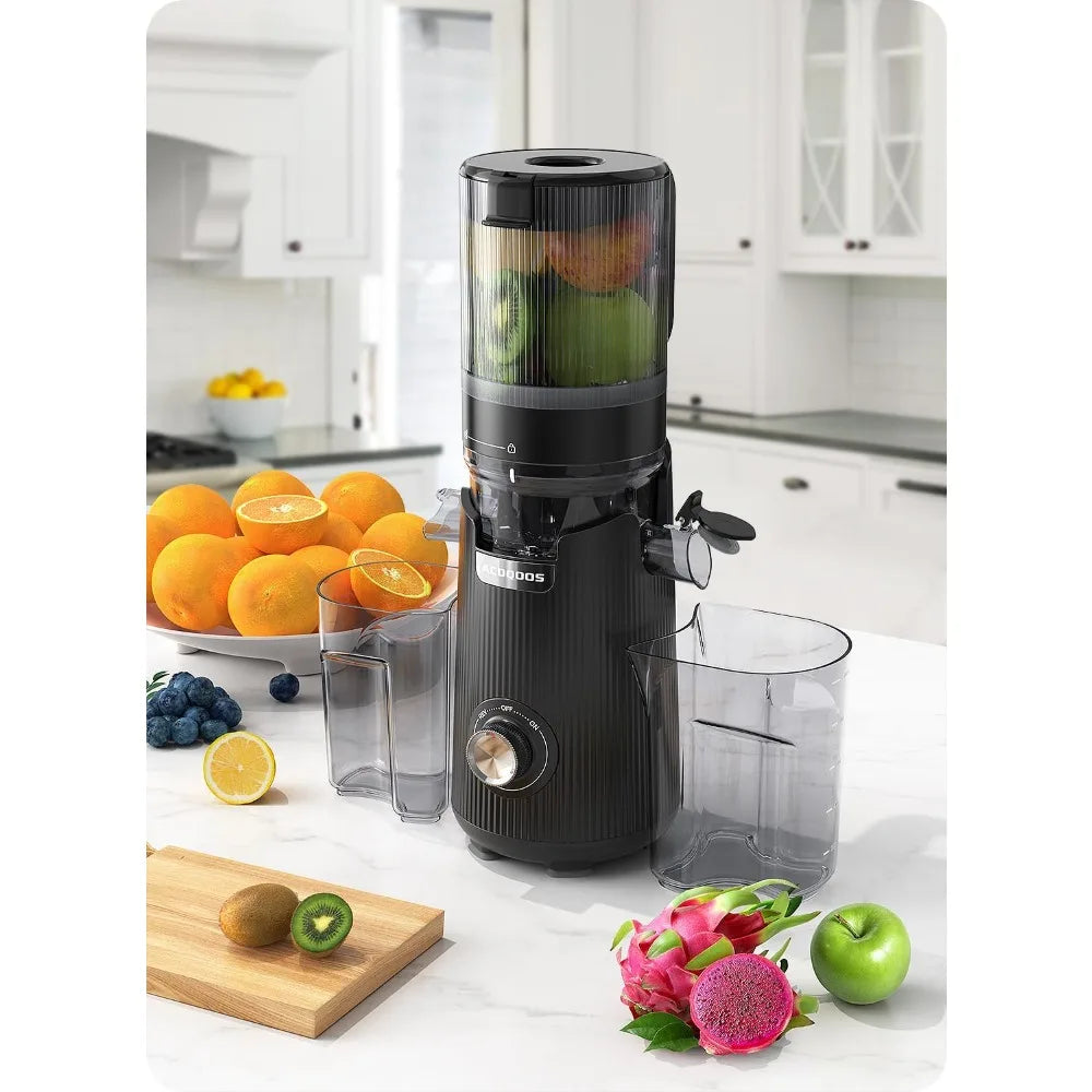 Juicer Machines, 5.3" Wide Chute for Whole Fruit and Vegetable,1.8L Auto-Feed Time-Saver, Slow Masticating High Yield