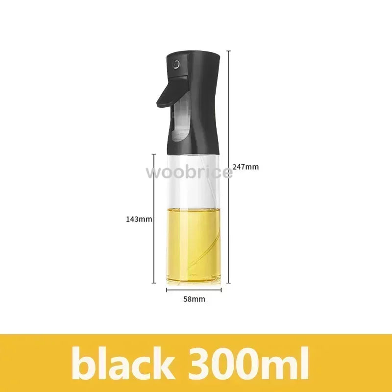 200/300/500mlOil Spray Plastic Household Kitchen Oil Spray Bottle Or Oil Brush Nebulizing Mist Filling Cooking Dual Use BBQ