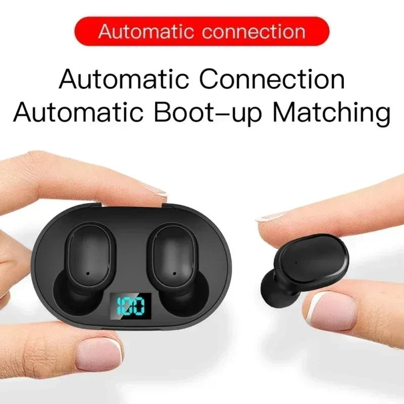 E6S Air Pro Fone Bluetooth Earphones Wireless Headphones LED Display Noise Cancelling Earbuds by Mic Wireless Bluetooth Headset