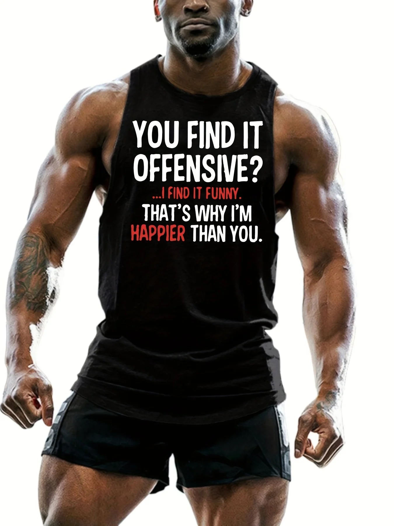 Men's casual patterned printed stylish elastic comfortable vest for summer, large size, loose fit