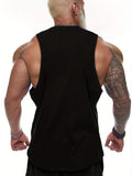 Men's sleeveless sports vest - "Nobody Cares" skull design, black, with the pattern of working harder