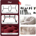 Lazy Chair With Folding Ottoman Modern Large Accent Chair,Contemporary Lounge Leisure Sofa Chair With Armrests Upholstered Sofa