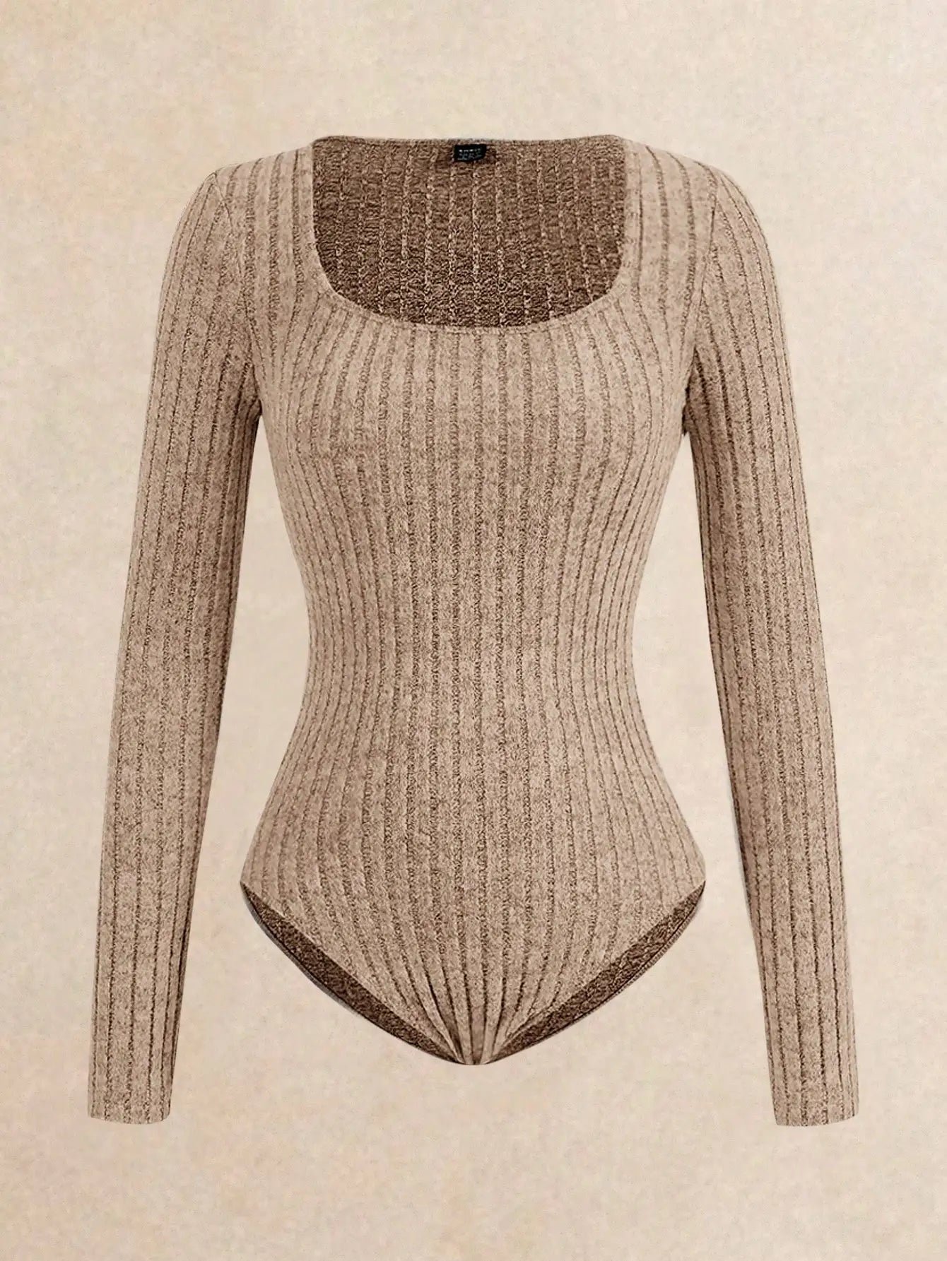 Ribbed 2-Piece Set: Long Sleeve Bodysuit & Wide Leg Pants for Casual Loungewear, Autumn Winter
