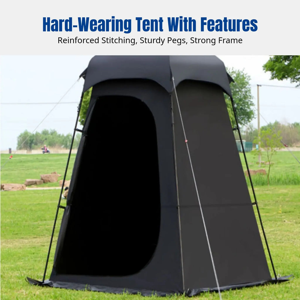 Outdoor Full Light-Blocking Privacy Changing Tent, Waterproof Shower Shelter, Portable Toilet, Multi-Use